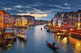 Canal of Venice in night 