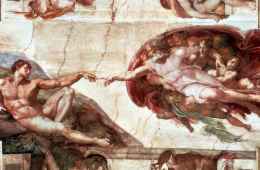 The Birth of Adamus in Sistine Chapel