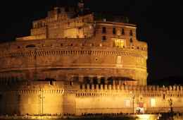 View of Castel Sant Angelo at night