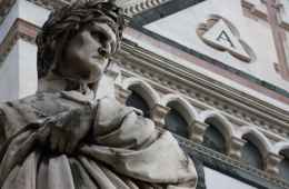 A statue of Dante Alighieri in Florence