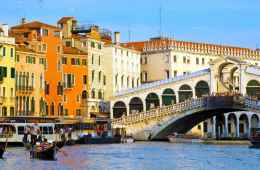 Romantic gondola in Venice