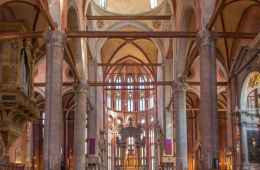 Interior of Basilica of Santi Giovanni and Paolo in Venice