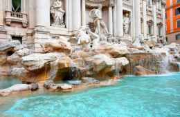 View of the Trevi Fountain in Rome