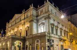 Scala Theatre Facade at night
