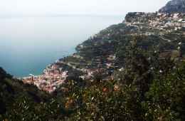 View of Maiori and Ravello in the Amalfi Coast