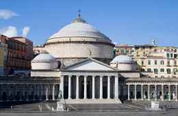 View of Piazza del Plebiscito, the biggest square in Naples