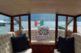 Tour privado del Lago Como en barco almuerzo de productos locales italianos