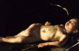 Painting from Caravaggio in Pitti Palace in Florence