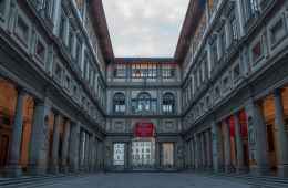 View of the Uffizi Gallery from the outside