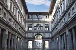 view of the Uffizi Gallery