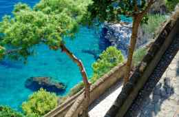 View of Via Krupp in Capri Island