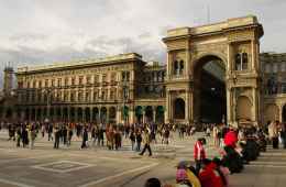 View of Vittorio Emanuele Gallery in Milan