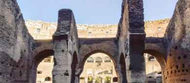 Group tour inside the Colosseum