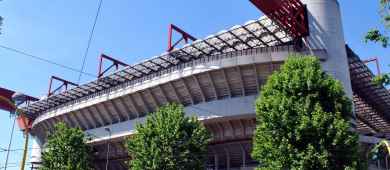 San Siro Stadium in Milan, view from the outside