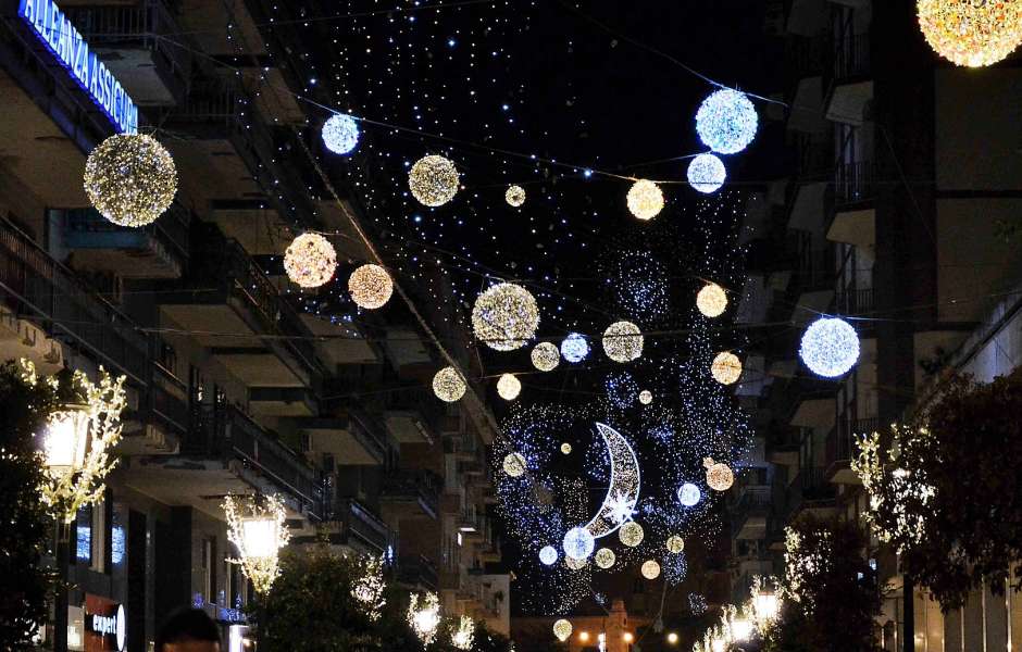 1. Christmas lightshow of Salerno