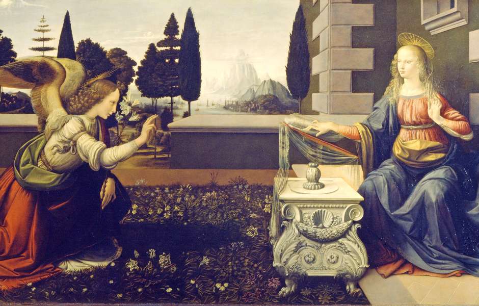 4.	Annunciation by Leonardo Da Vinci