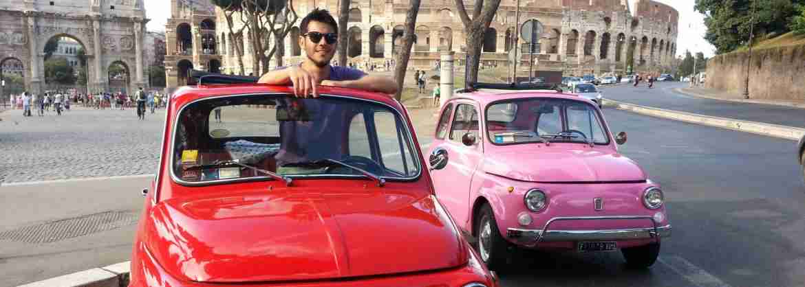 Vintage and Photographic tour, drive a FIat 500 in the EUR District