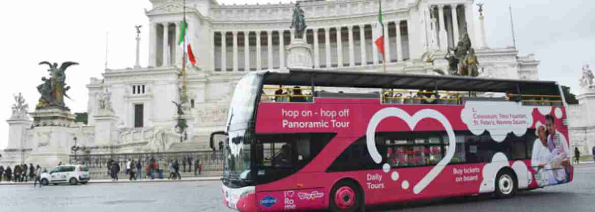 Tour de Roma a bordo de un bús panorámico con número ilimitado de viajes por 48 Horas